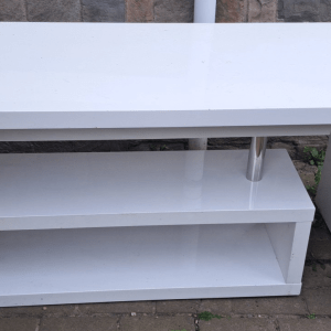 bureau rotatif blanc laqué