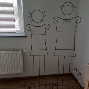 Porte vêtements femme et homme en fer
