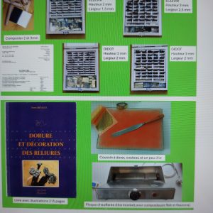 matériel pour dorure sur cuir