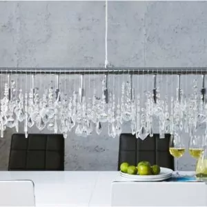 Lampe suspendue extravagante DIAMONDS XL Lampe en cristal 100cm avec 8 lumières. Jamais servi toujours dans l'emballage
