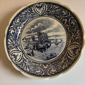 Assiette Boch - Delft – Bateaux