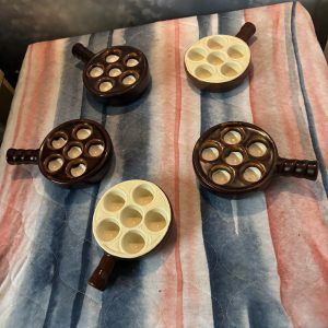 Set de 5 assiettes à escargots