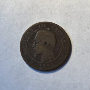 10 Centime Napoléon III Tête nue 1854
