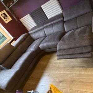 Canapé d’angle en microfibre avec un relax électrique