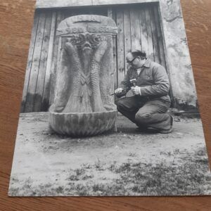 Photo originale sculpteur Emile Delhaye