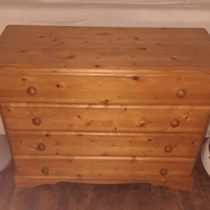 COMMODE PIN MASSIF 4 TIROIR