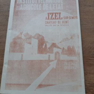Journal de la création de l'Institut d'Izel