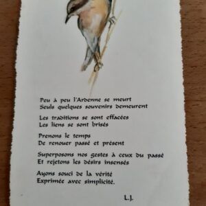 Peinture et poème signée J. Lafalize