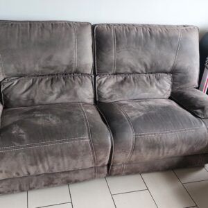 Salon divan + fauteuil avec relax électrique