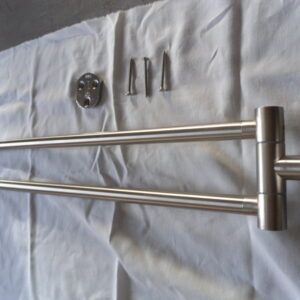 Porte serviettes 2 barres acier inox brossé "TIGER"