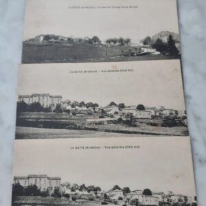 Lot de 4 cartes postales La Batie Ardeche 1940