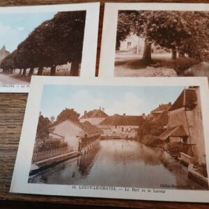 3 Anciennes Cartes Postales Ligny-le-Chatel