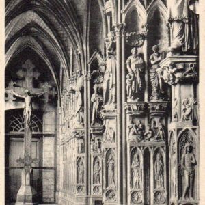 carte postale de TOURNAI ,le porche de la cathédrale