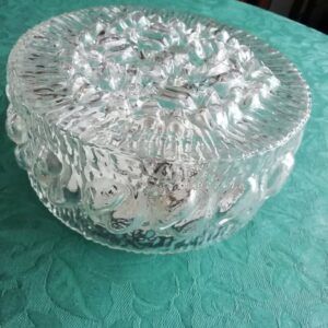 Petit plafonnier vintage en verre.
