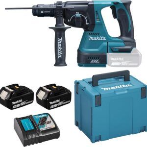 Makita DHR243RTJ - Perforateur burineur sans-fil - 18V Li-ion - SDS-plus - Kit (2x 5,0 Ah) -