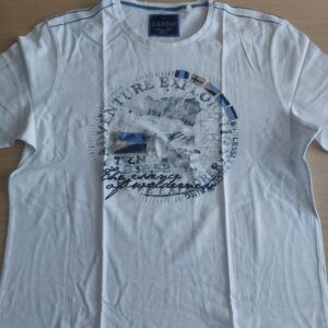 T'shirt homme blanc imprimé XL