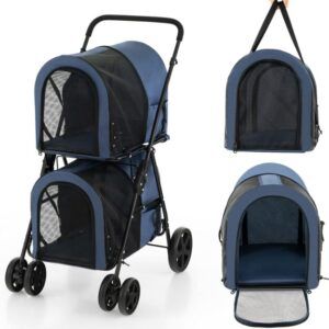 Poussette COSTWAY pour chats et petits chiens