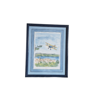 lithographie Florine Asch paysage et avion