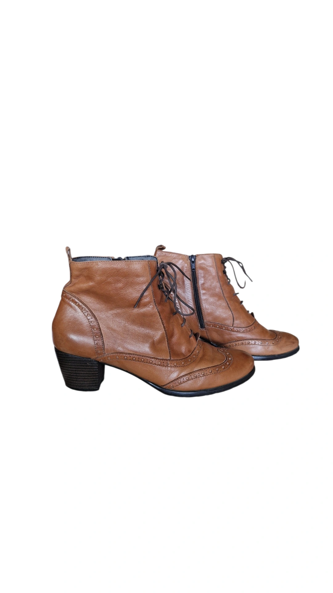 Bottines à talons marque Miavia pointure 41 couleur camel – Image 2
