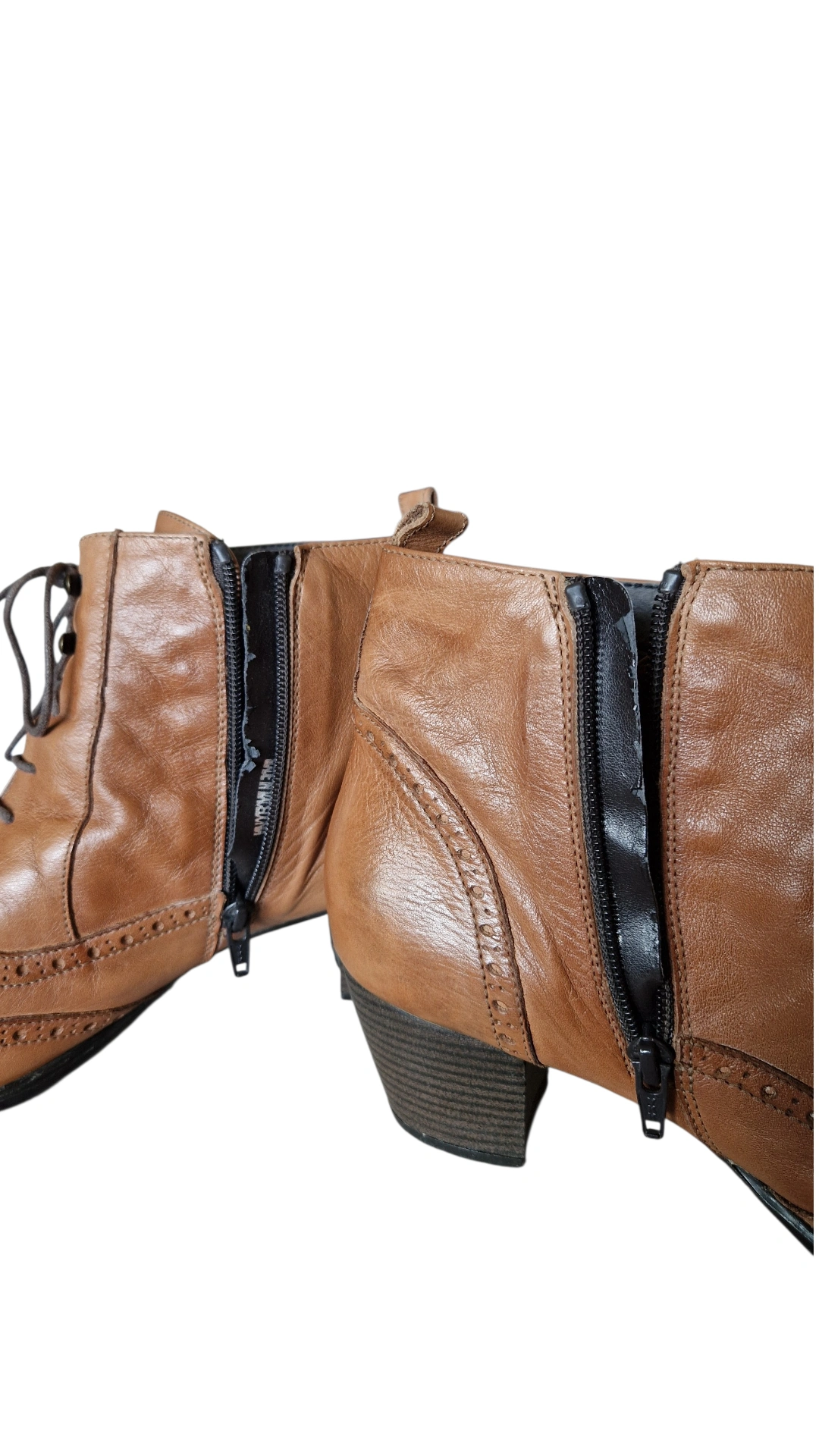 Bottines à talons marque Miavia pointure 41 couleur camel – Image 8