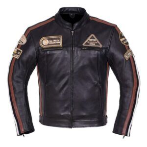 Veste de Moto en Cuir Protections détachables approuvé CE neuf