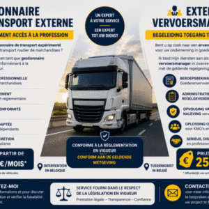 🚛 Gestionnaire de transport externe – Accompagnement accès à la profession
