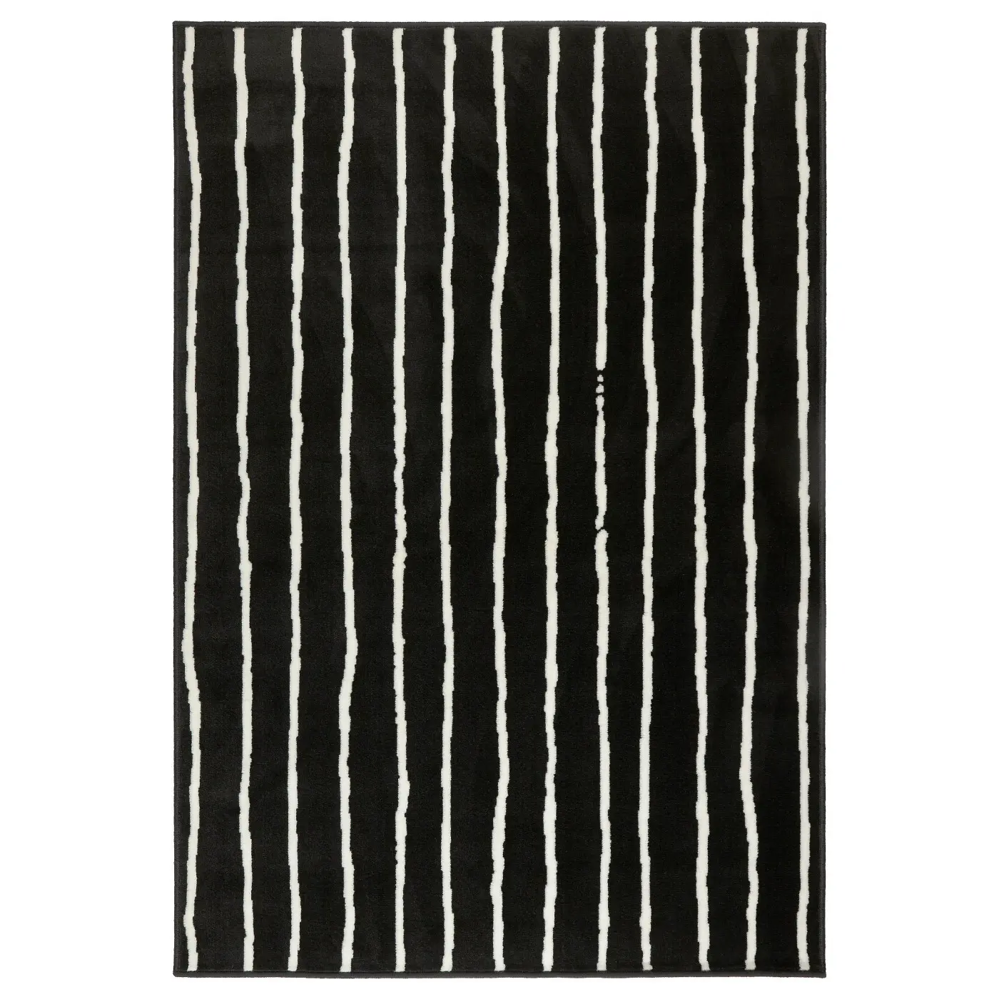 tapis noir et blanc à poils ras 133 x 195 cm