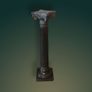 Colonne en marbre et pierre noire