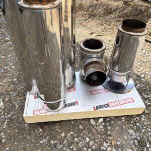 Conduit cheminée inox double paroi Ø200mm (4m) + Accessoires📝