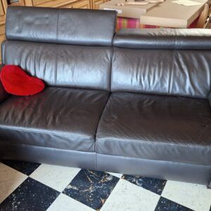 salon cuir 3 places + 2 places