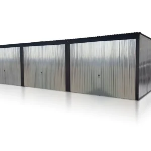 Garage en tôle triple 9×5 m Monopente Galvanisé