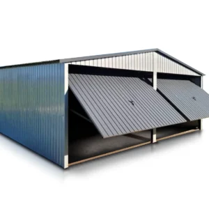 Garage en tôle double 6×5 m Double pente Aluminium