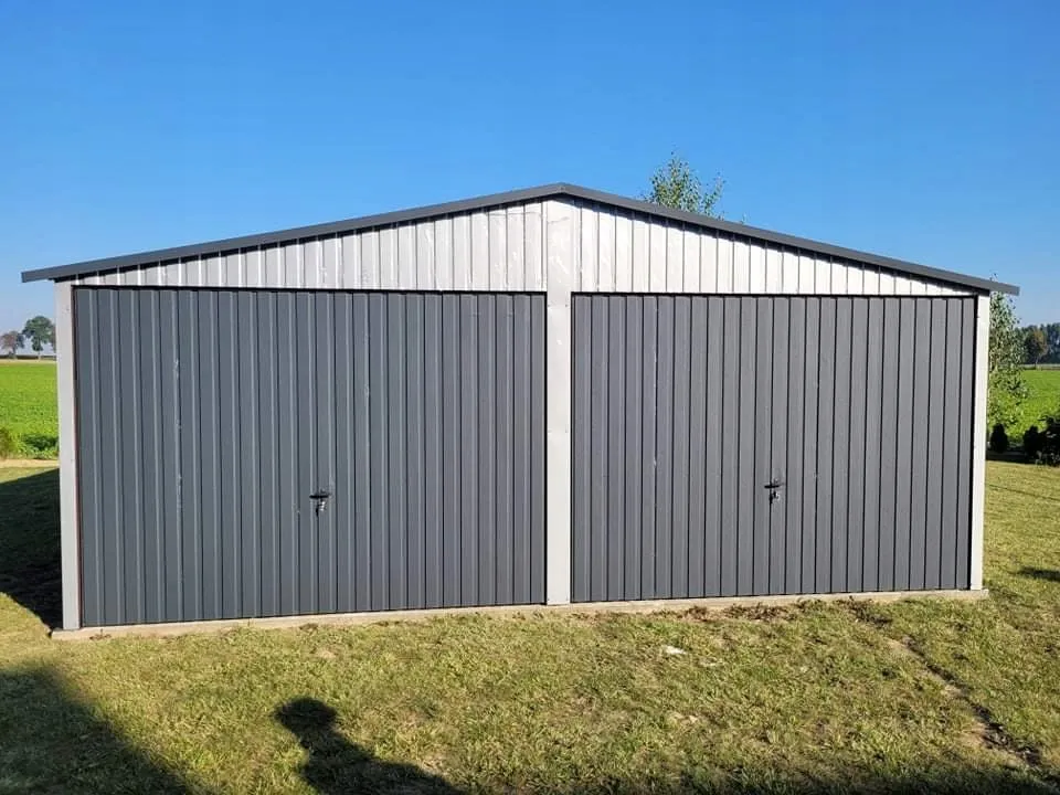 Garage en tôle double 6×5 m Double pente Aluminium – Image 3