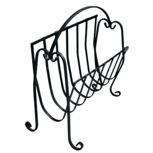 Porte-journaux fer forgé vintage H 43cm L 40cm larg. 16cm