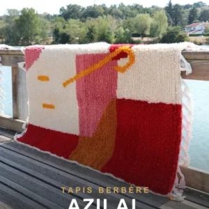 Tapis berbère marocain Azilal laine artisanal 123 x 83 cm