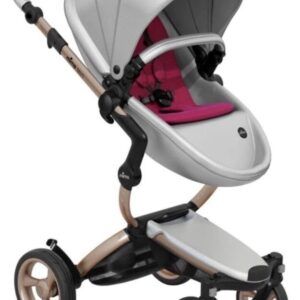MIMA XARI Baby Stroller 3-in-1 Pushchair – Argento/Rose Gold Chassis And HOT MAGENTA PAD