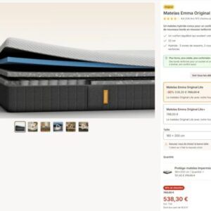 Matelas 200x180 Emma original lite