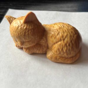 Figurine chat en bois - maneki-Neko.