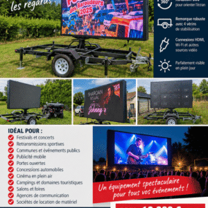 Écran LED géant sur remorque – 12.388 € HTVA